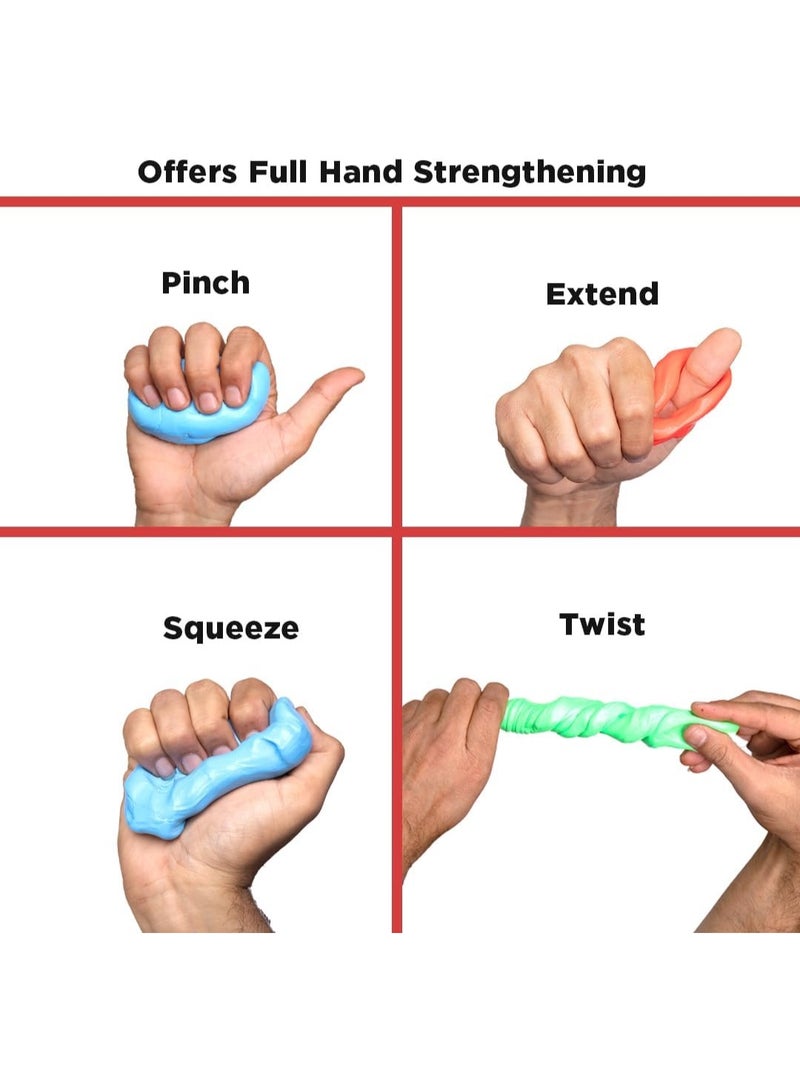 abley's Therapy Putty for Kids | Usage Occupational Therapy, Rehabilitation, Fine Motor Skills, Stress Relief | Hand Excercise Material (Set of 4, 50 gms each) - Image 5